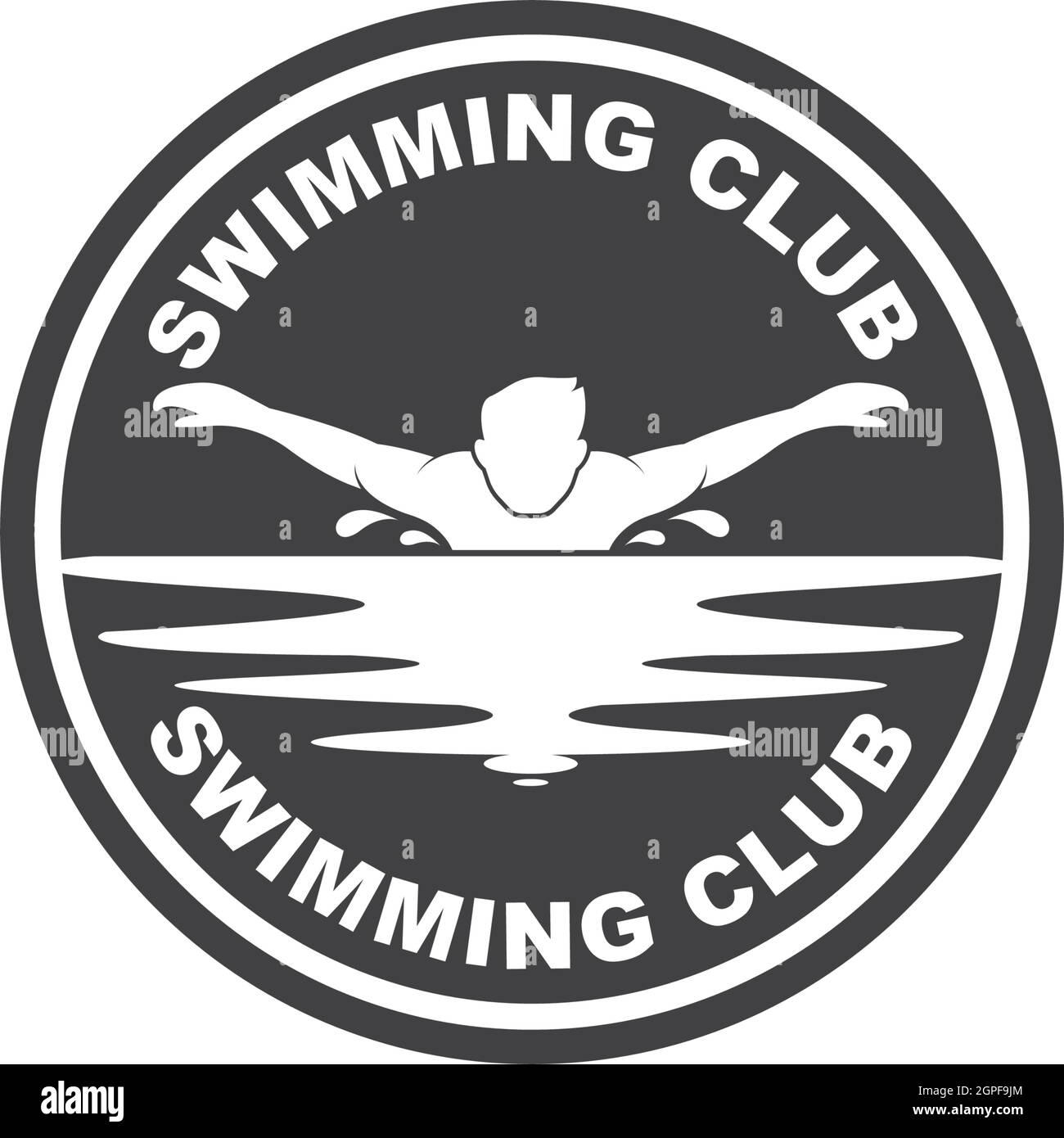 icona di nuoto disegno vettoriale Illustrazione Vettoriale