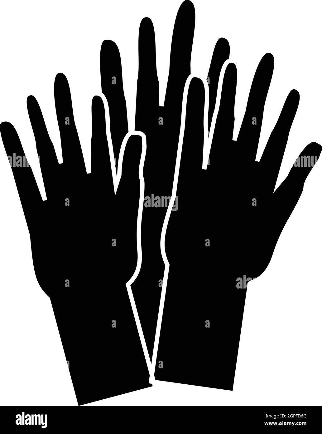 Le mani di persone di diverse nazionalità icona Illustrazione Vettoriale