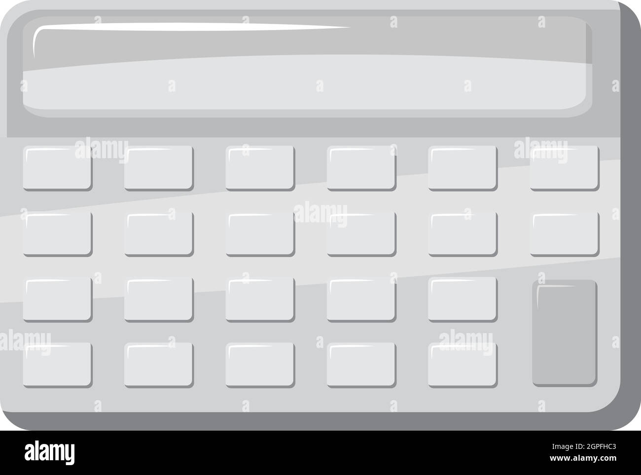 Icona calcolatrice, grigio in stile monocromatico Illustrazione Vettoriale