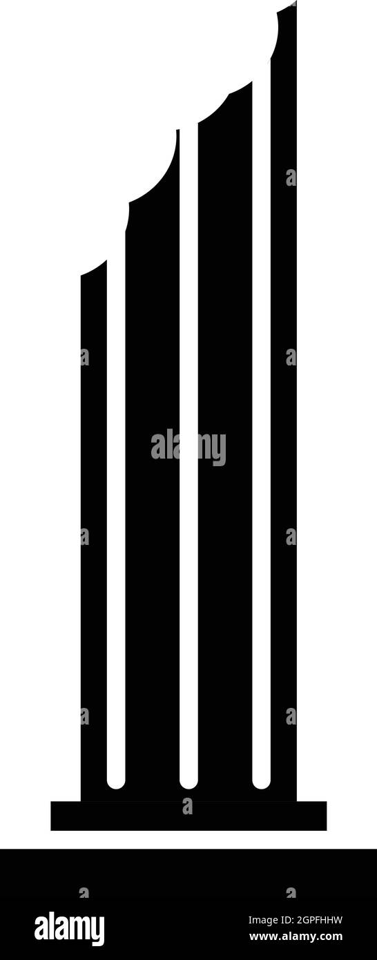 Icona di colonna, stile semplice Illustrazione Vettoriale