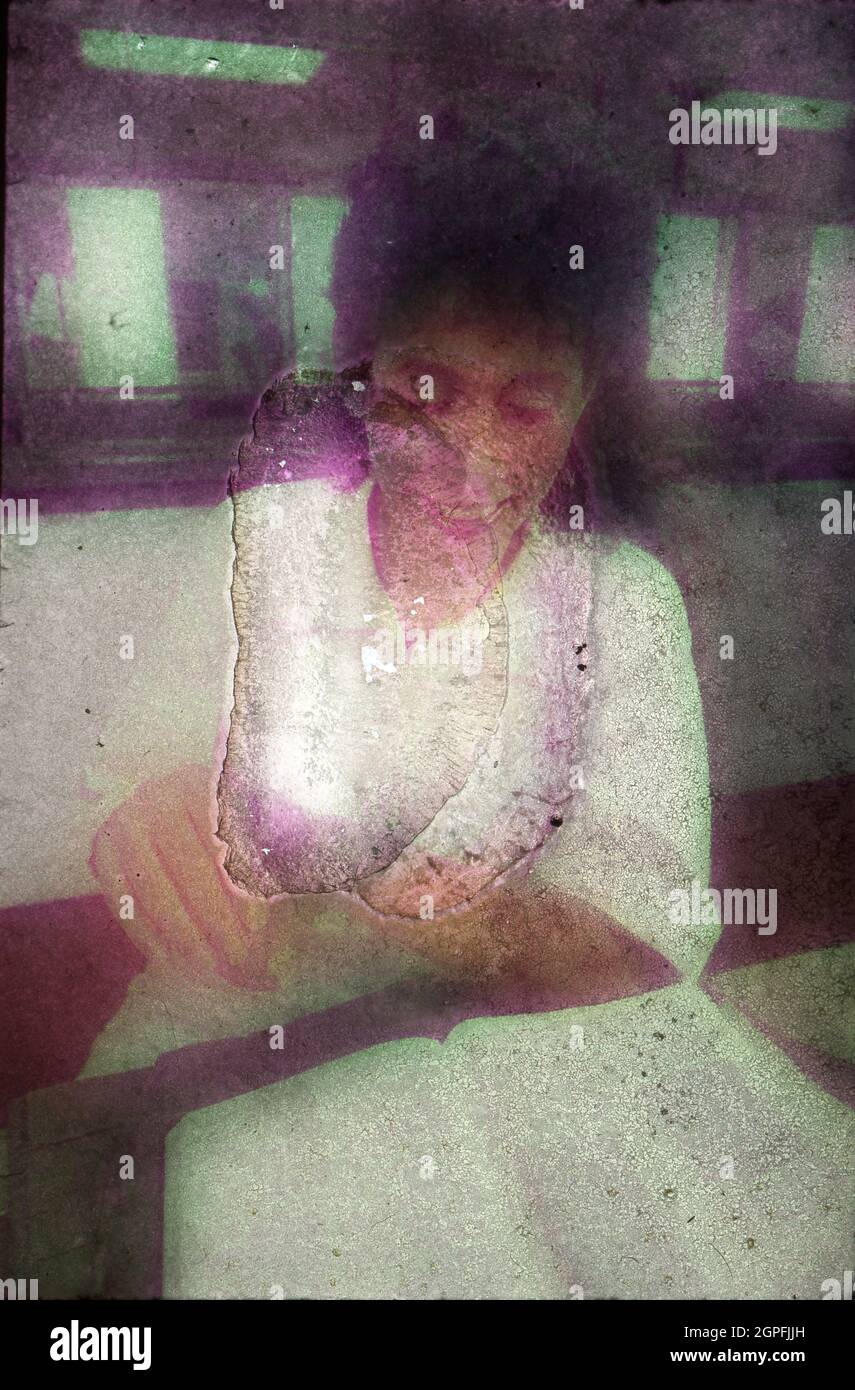 Huntsville Texas USA, 1988: Texas femmina morte fila prigione incarcerata KARLA FAYE TUCKER un mese prima della sua esecuzione. Fu condannata per aver ucciso due persone nel 1983. ©Bob Daemmrich Foto Stock