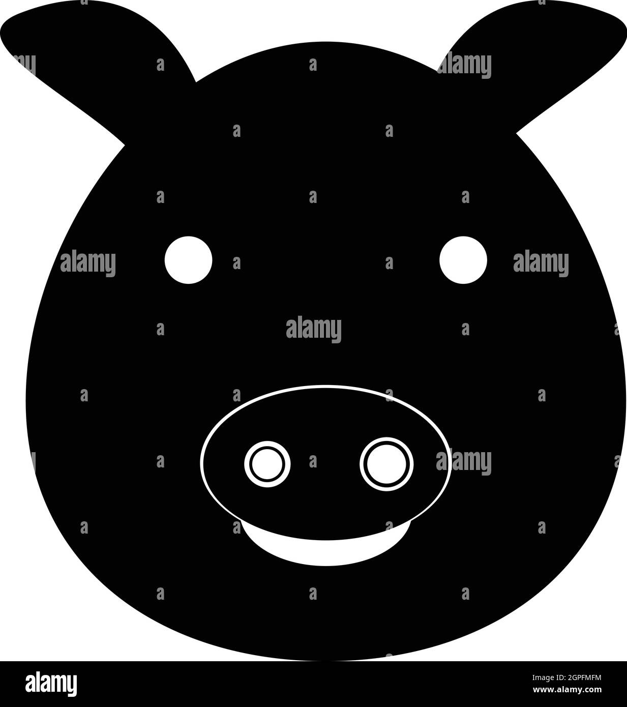 Icona di maiale, stile semplice Illustrazione Vettoriale