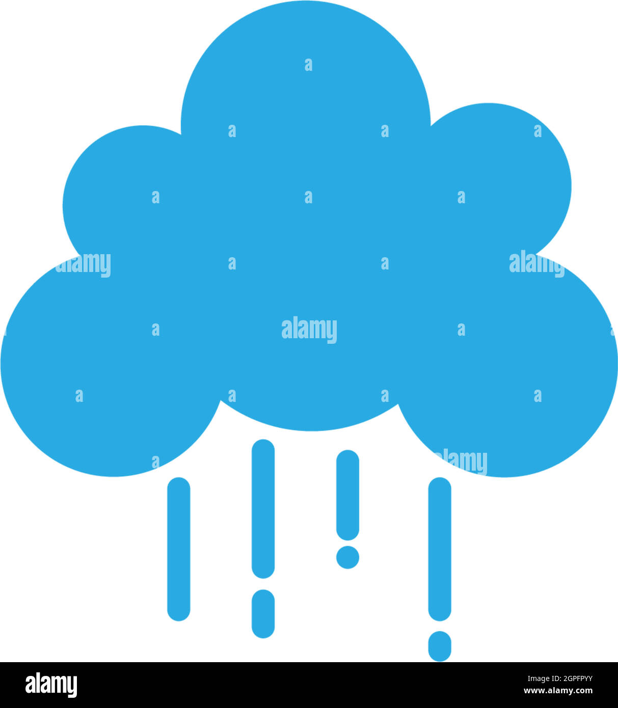 Concetto di icona del logo di Rainy Cloud Illustrazione Vettoriale