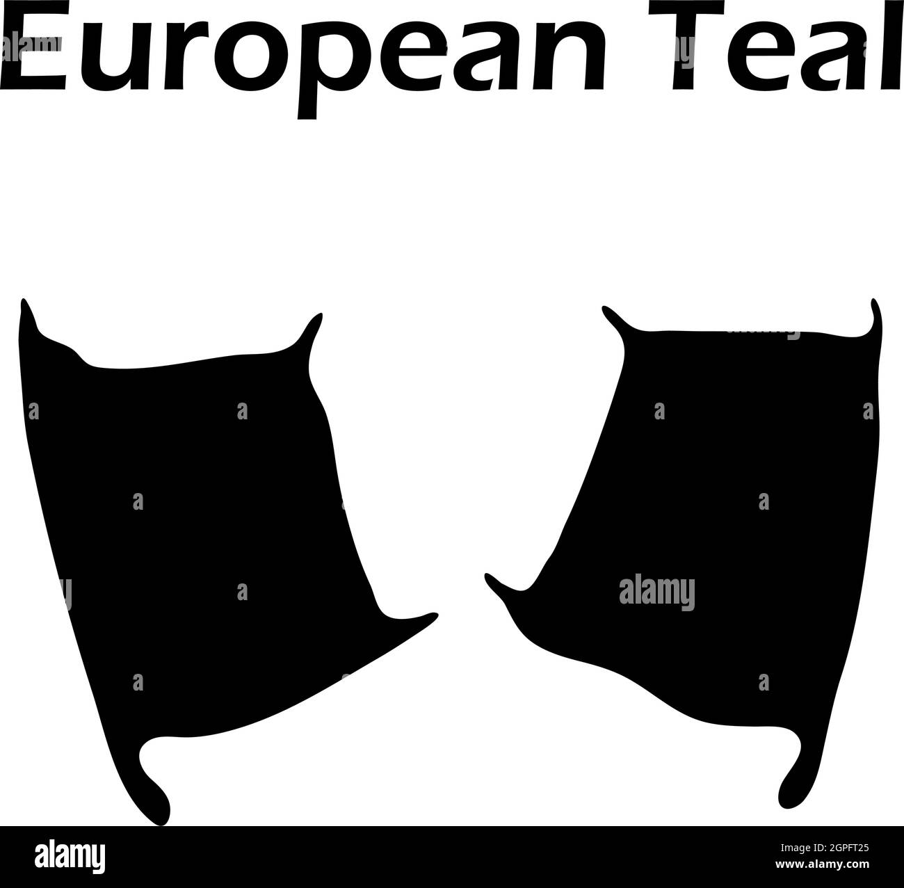 Impronta Teal europea Illustrazione Vettoriale