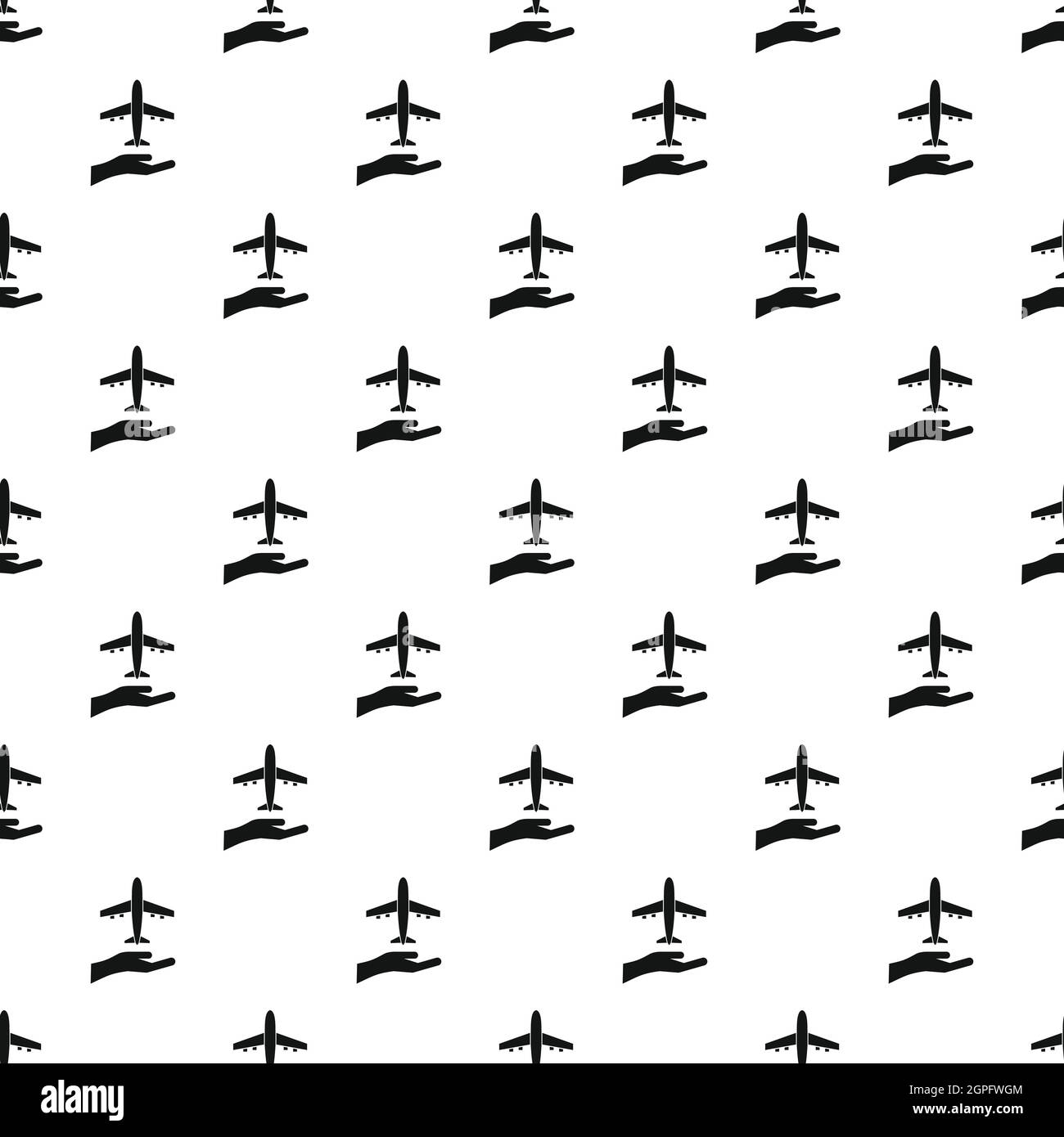 Aeroplano e modello di Palm, stile semplice Illustrazione Vettoriale