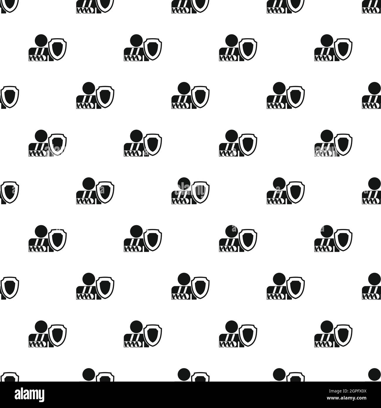 Rotture di mano e protezione di sicurezza modello di stile semplice Illustrazione Vettoriale