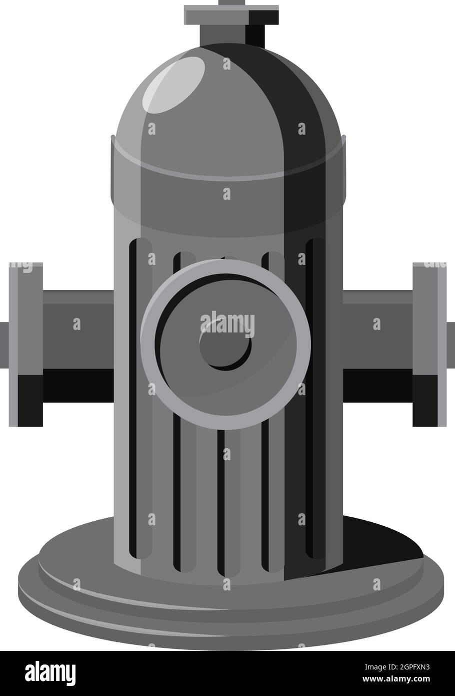Idrante di fuoco icona, grigio in stile monocromatico Illustrazione Vettoriale