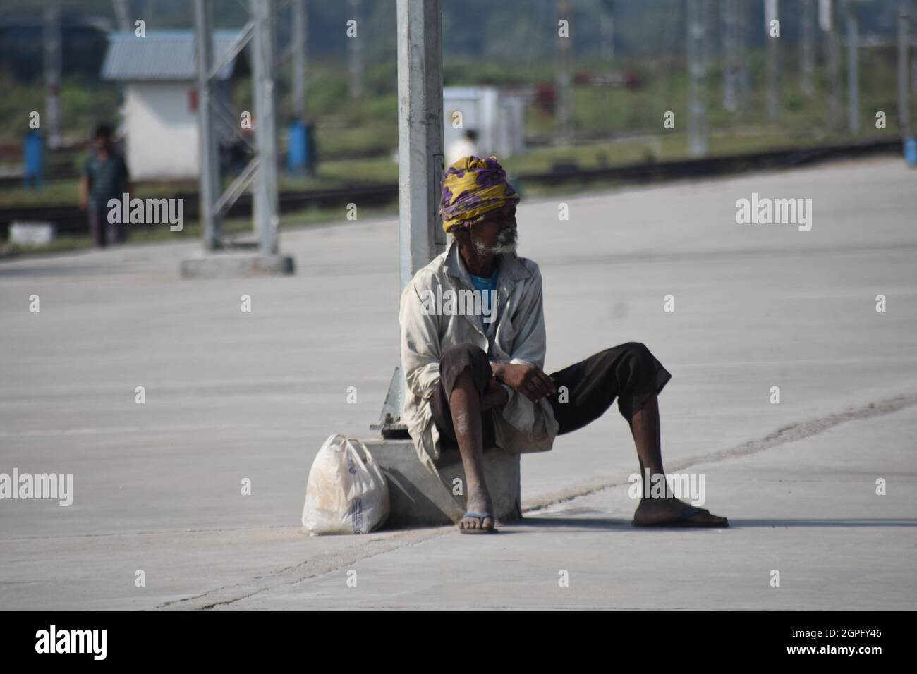 oldaman negli strets Foto Stock