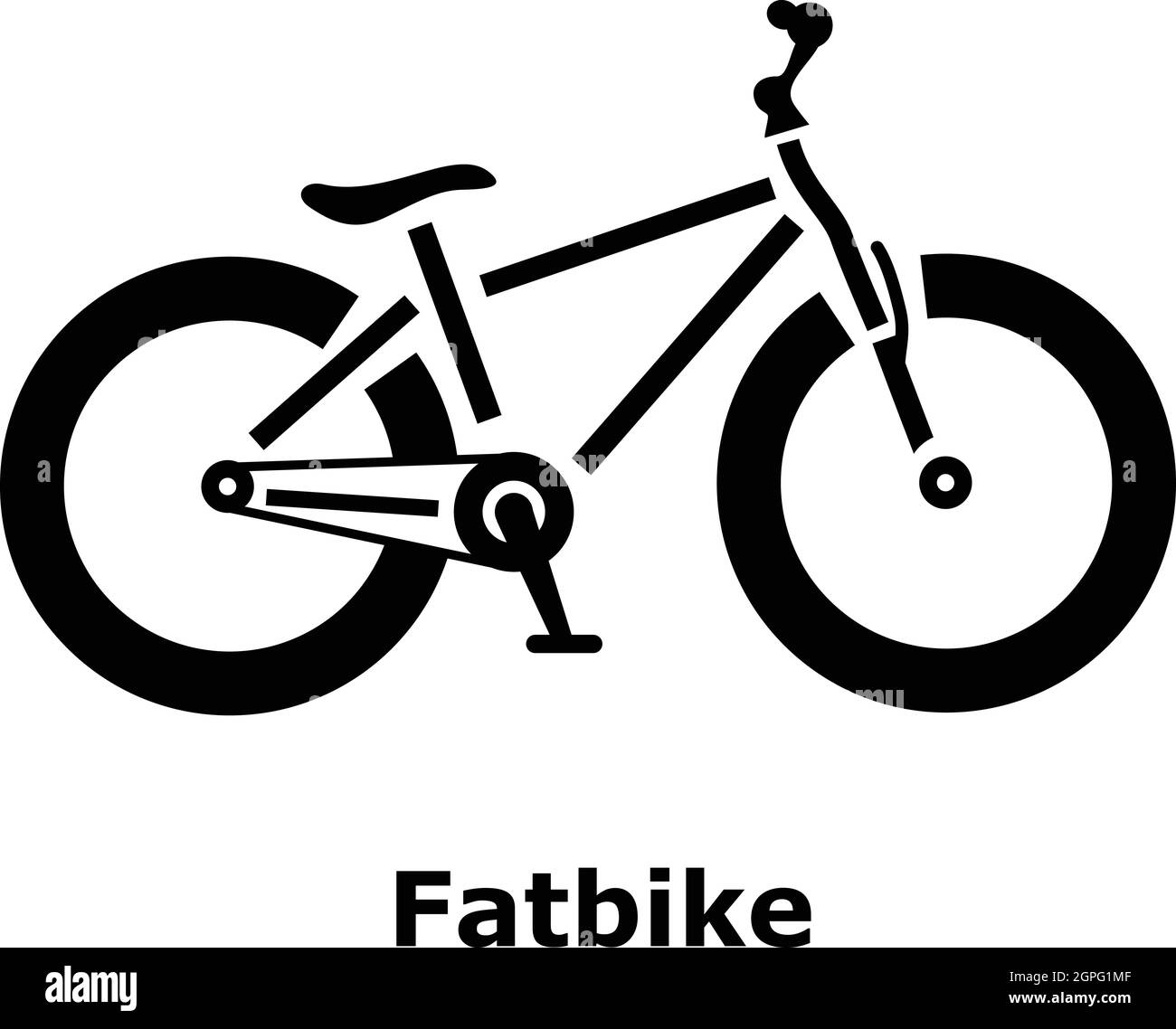 Icona Fatbike, stile semplice Illustrazione Vettoriale