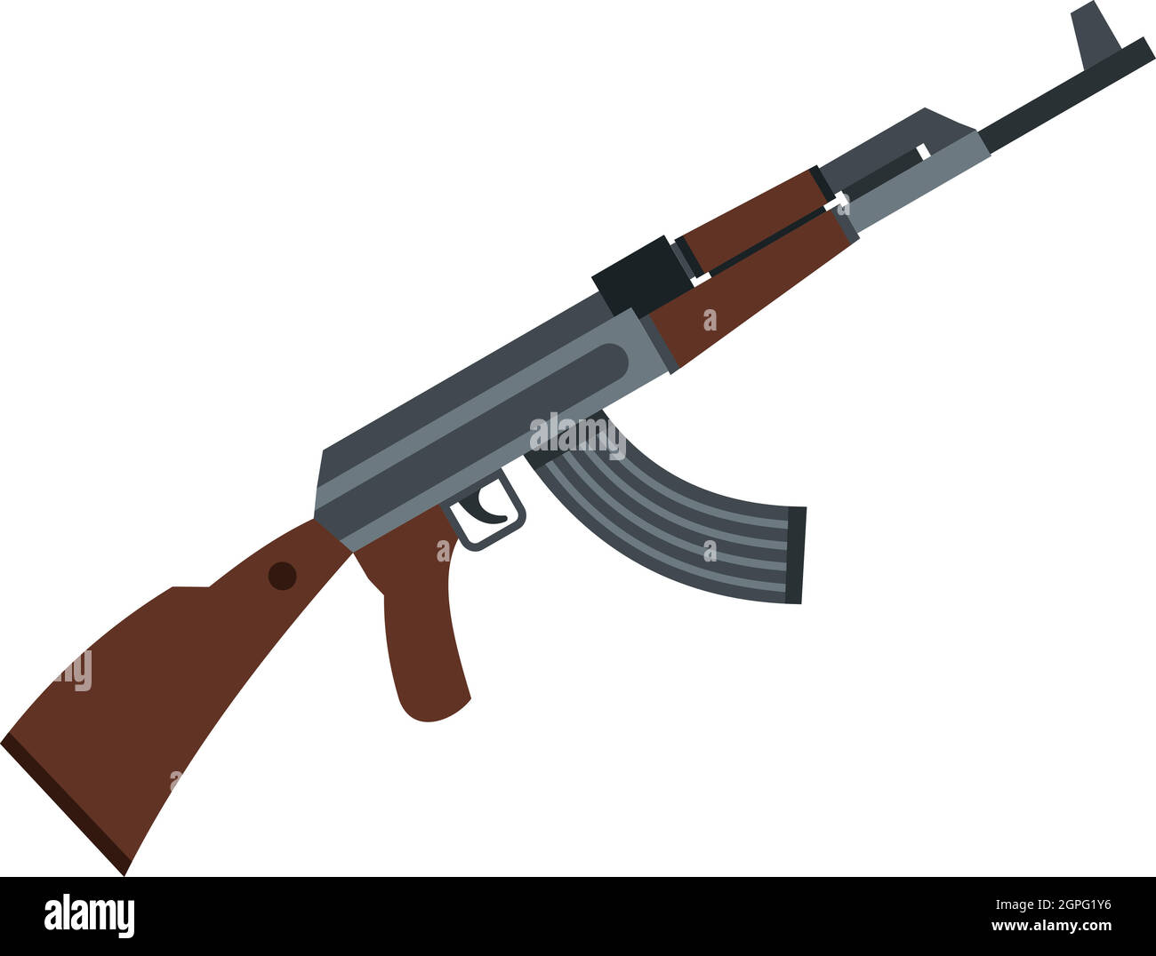 Akm icona, stile piatto Illustrazione Vettoriale