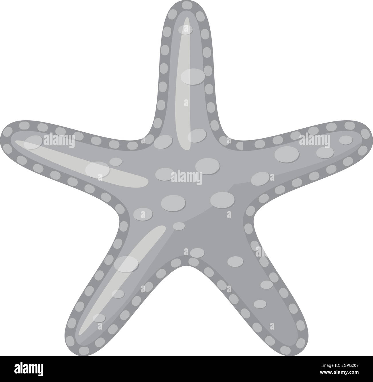 Starfish icona, grigio in stile monocromatico Illustrazione Vettoriale