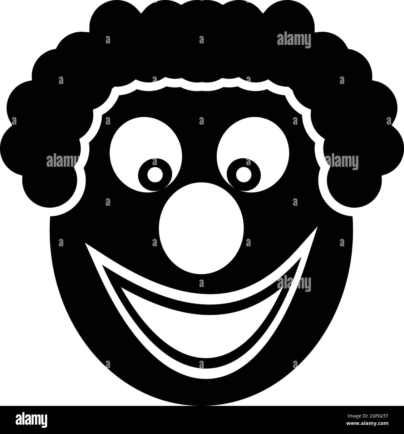 Icona di clown, stile semplice Illustrazione Vettoriale