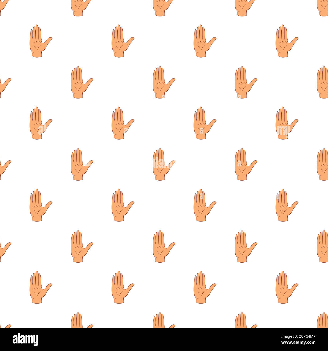 Aprire palm pattern, stile cartoon Illustrazione Vettoriale