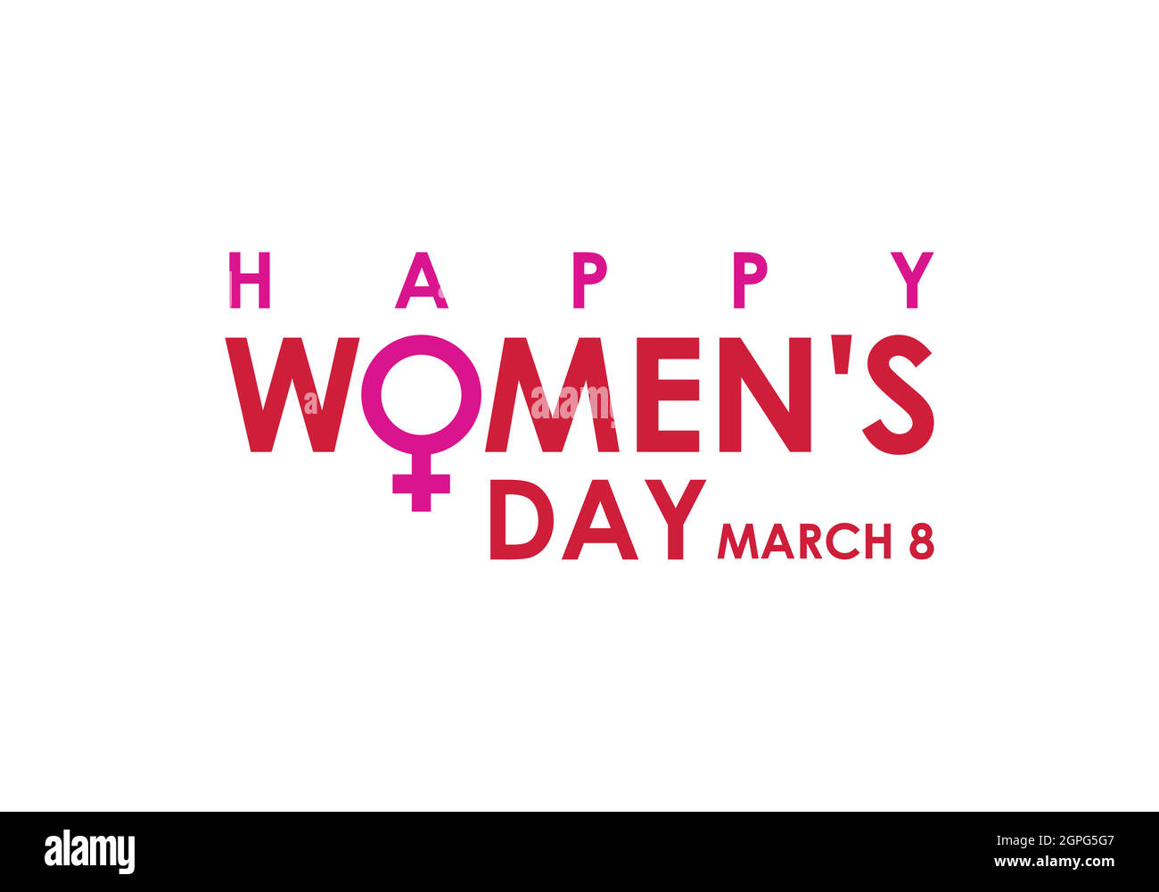 Happy Women's Day elementi tipografici di design. Illustrazione Vettoriale