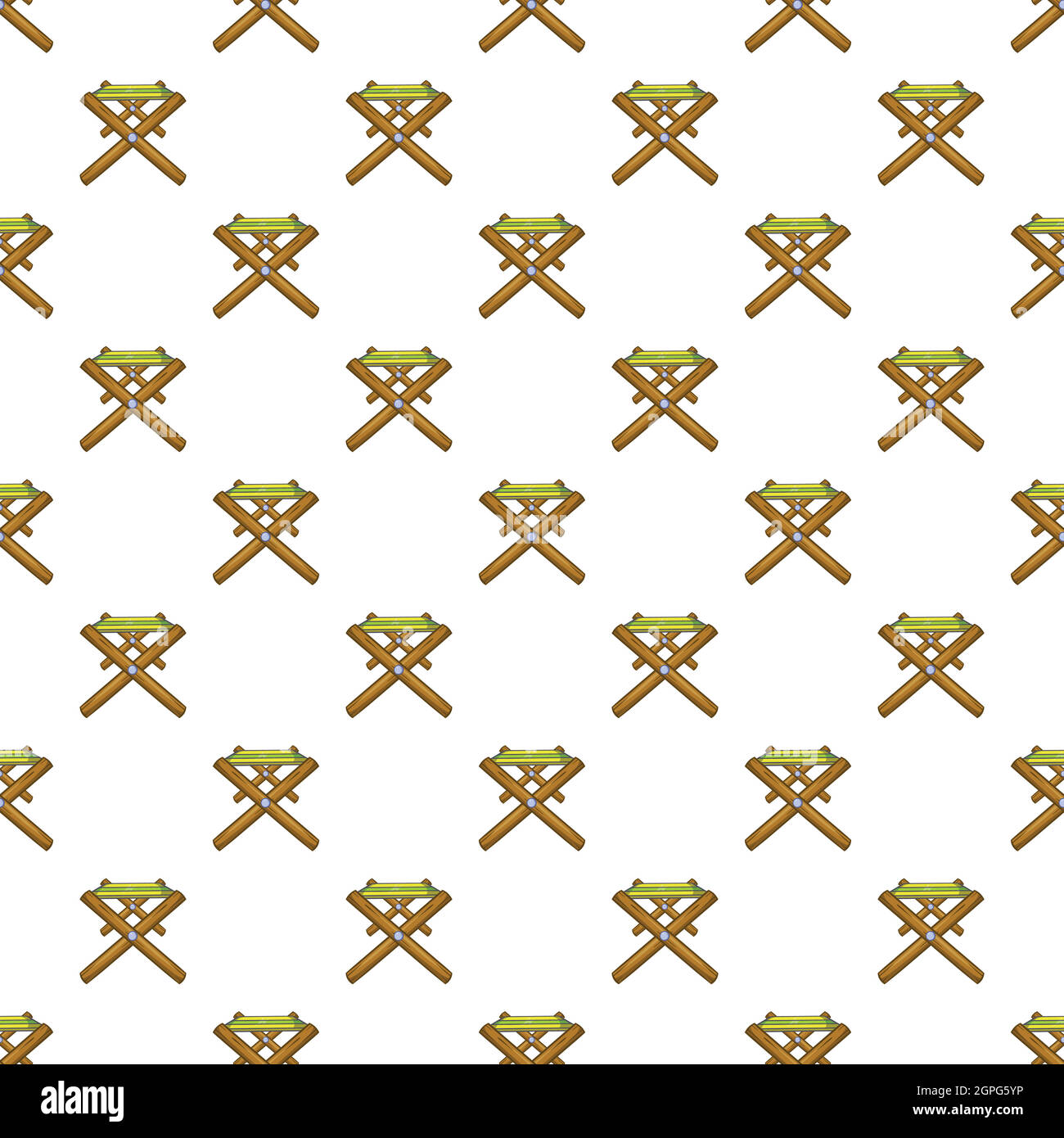 Tavolo pieghevole pattern, stile cartoon Illustrazione Vettoriale