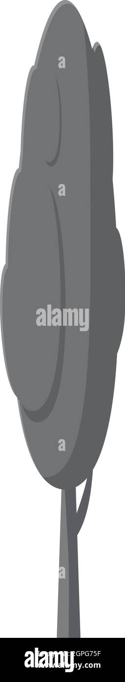 Poplar Tree icona, grigio in stile monocromatico Illustrazione Vettoriale Poplar Tree icona, grigio in stile monocromatico Illustrazione Vettoriale