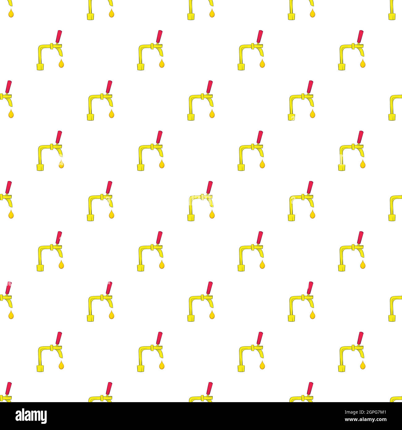 Tocca fuori dal barile di birra pattern, stile cartoon Illustrazione Vettoriale Tocca fuori dal barile di birra pattern, stile cartoon Illustrazione Vettoriale