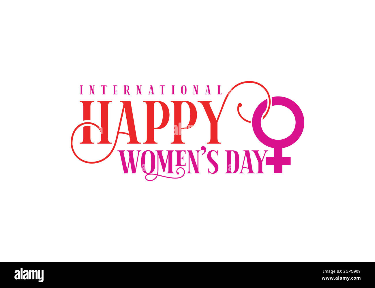 Happy Women's Day elementi tipografici di design. Illustrazione Vettoriale