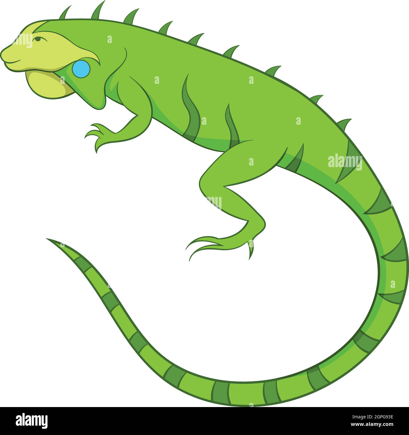 Icona di iguana, stile cartoon Illustrazione Vettoriale
