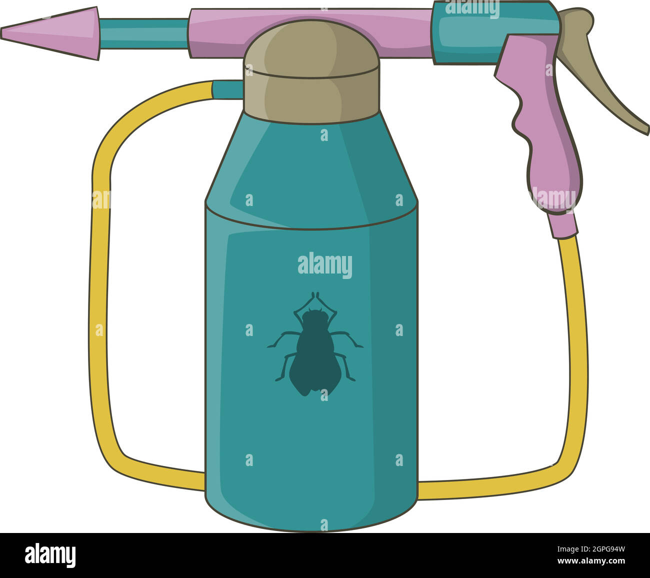 Uno spray insetticida icona, stile cartoon Illustrazione Vettoriale