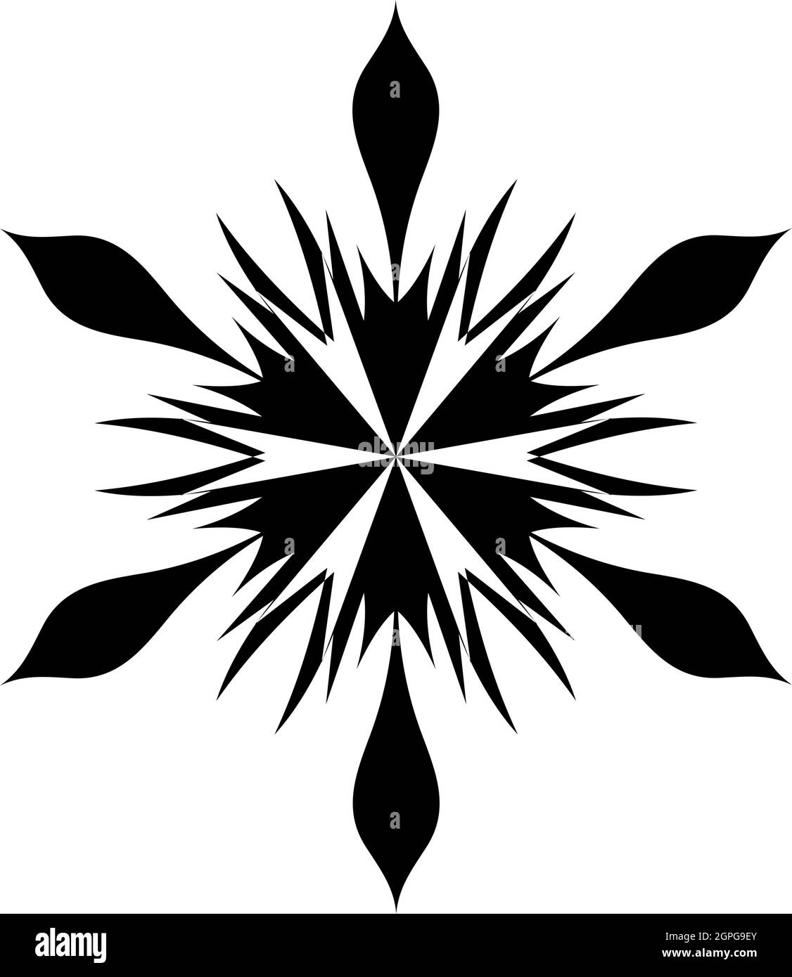 Icona del fiocco di neve Illustrazione Vettoriale