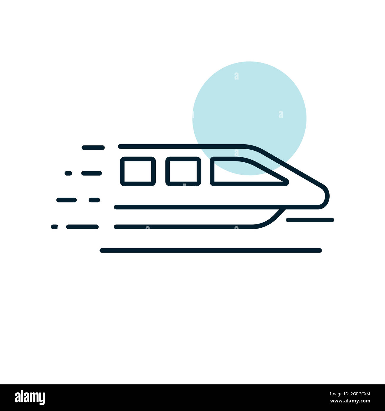 Monorotaia velocità moderno treno piatto vettore icona Illustrazione Vettoriale