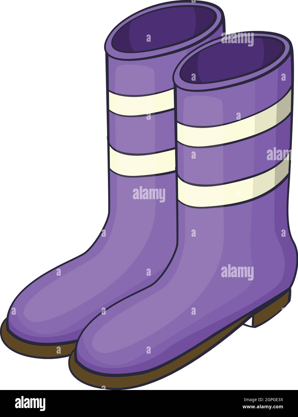 Stivali da lavoro icona, stile cartoon Illustrazione Vettoriale
