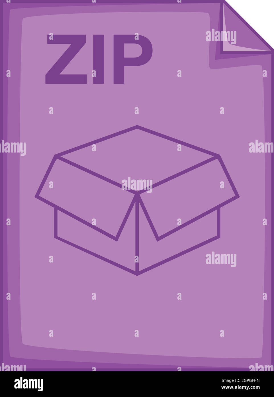 ZIP file icona, stile cartoon Illustrazione Vettoriale