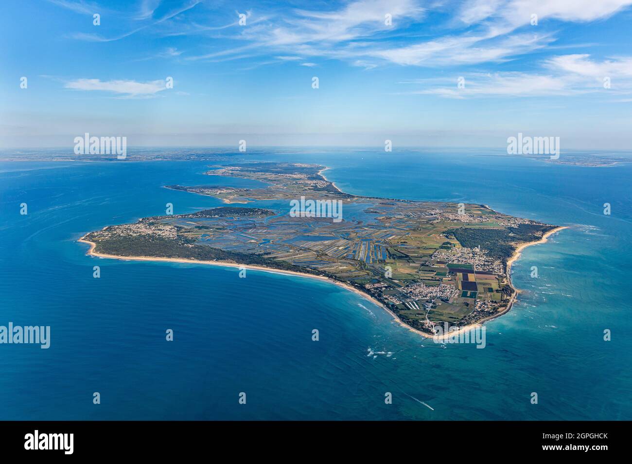 Francia, Charente Maritime, Ile de Re (vista aerea) Foto Stock