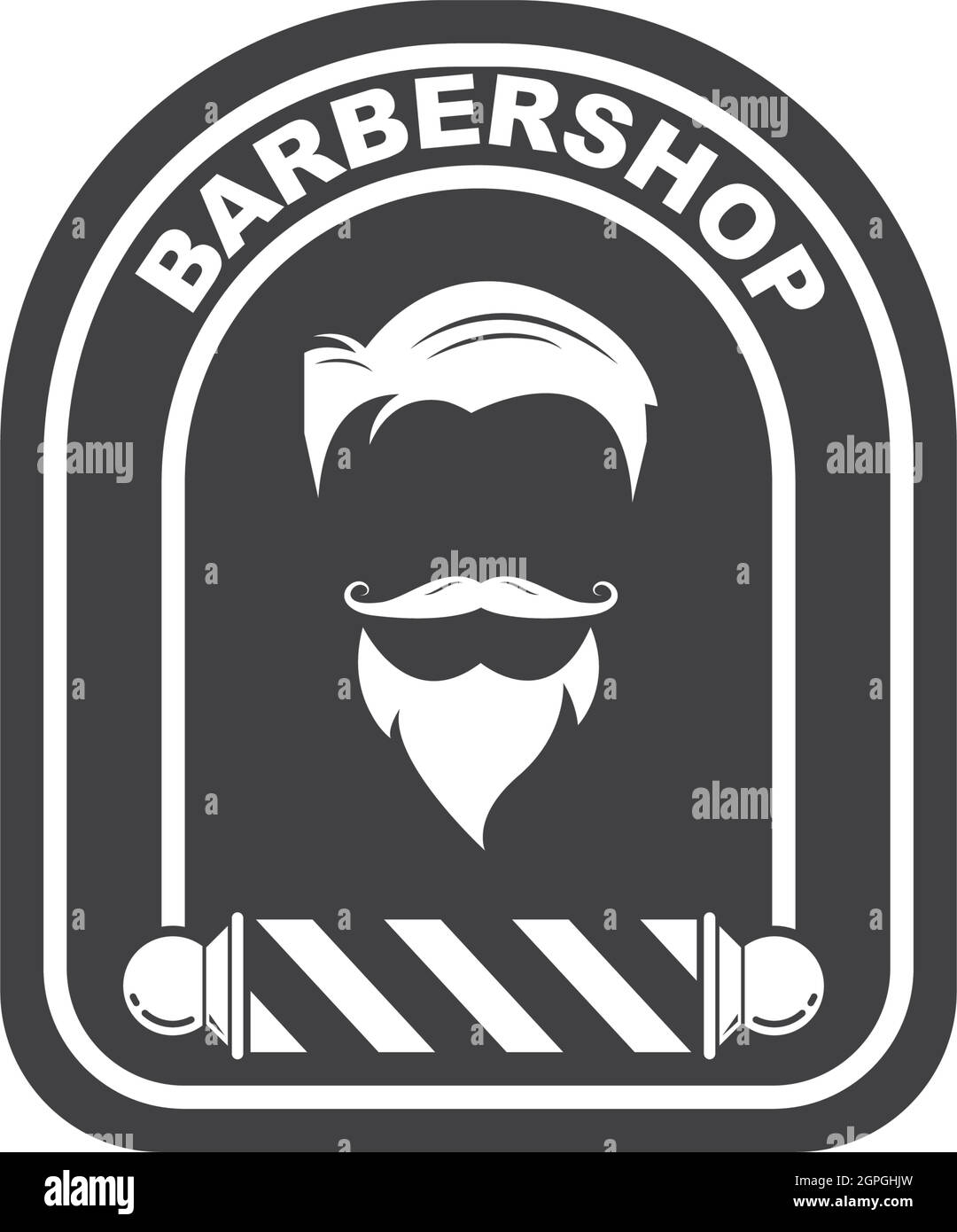 barbiere icona logo vettore icona Illustrazione Vettoriale