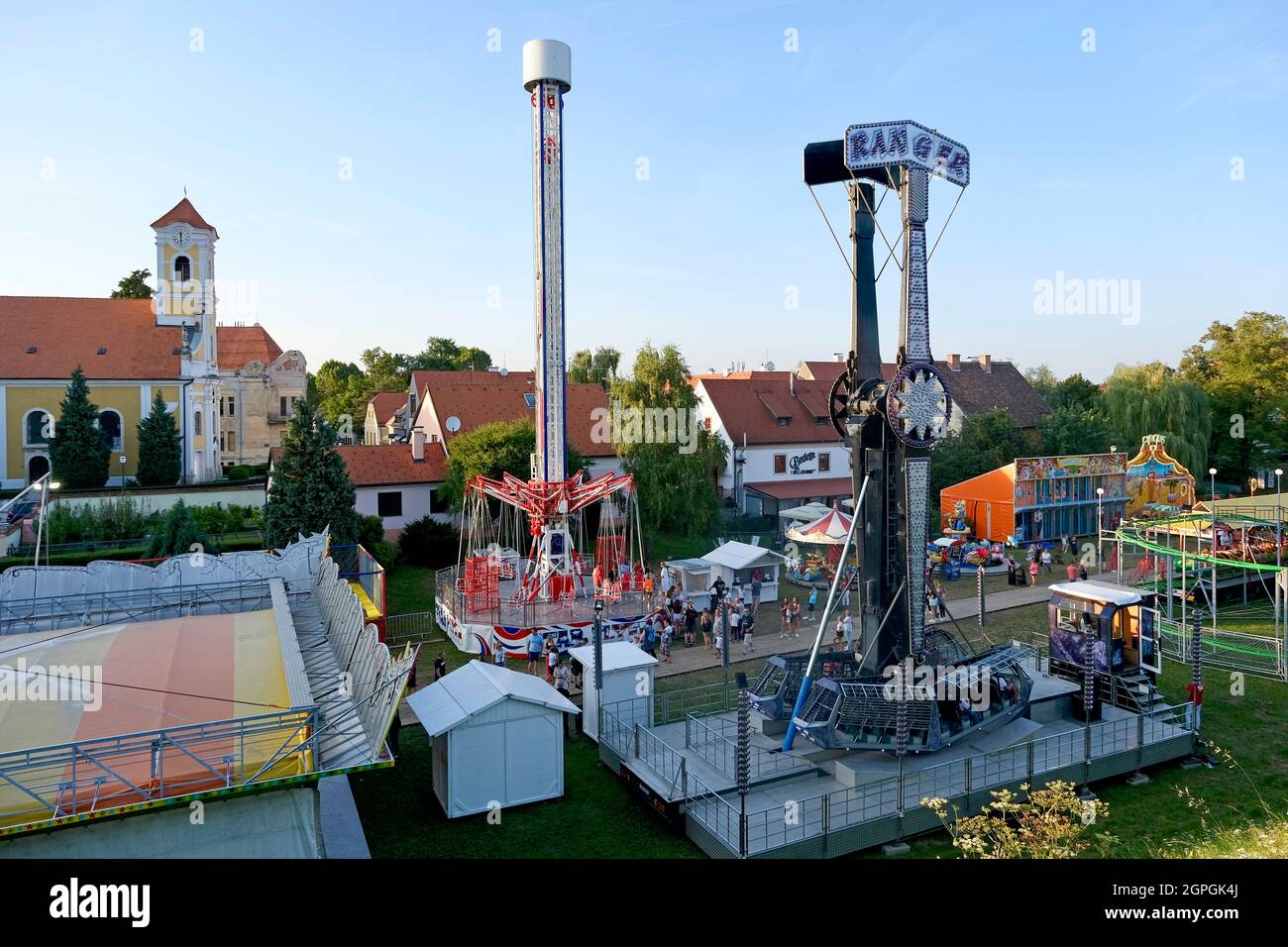 Croazia, contea di Varazdin, Varazdin, Spancirfest, festival di strada che si svolge ogni estate dal 1999, fiera del divertimento Foto Stock