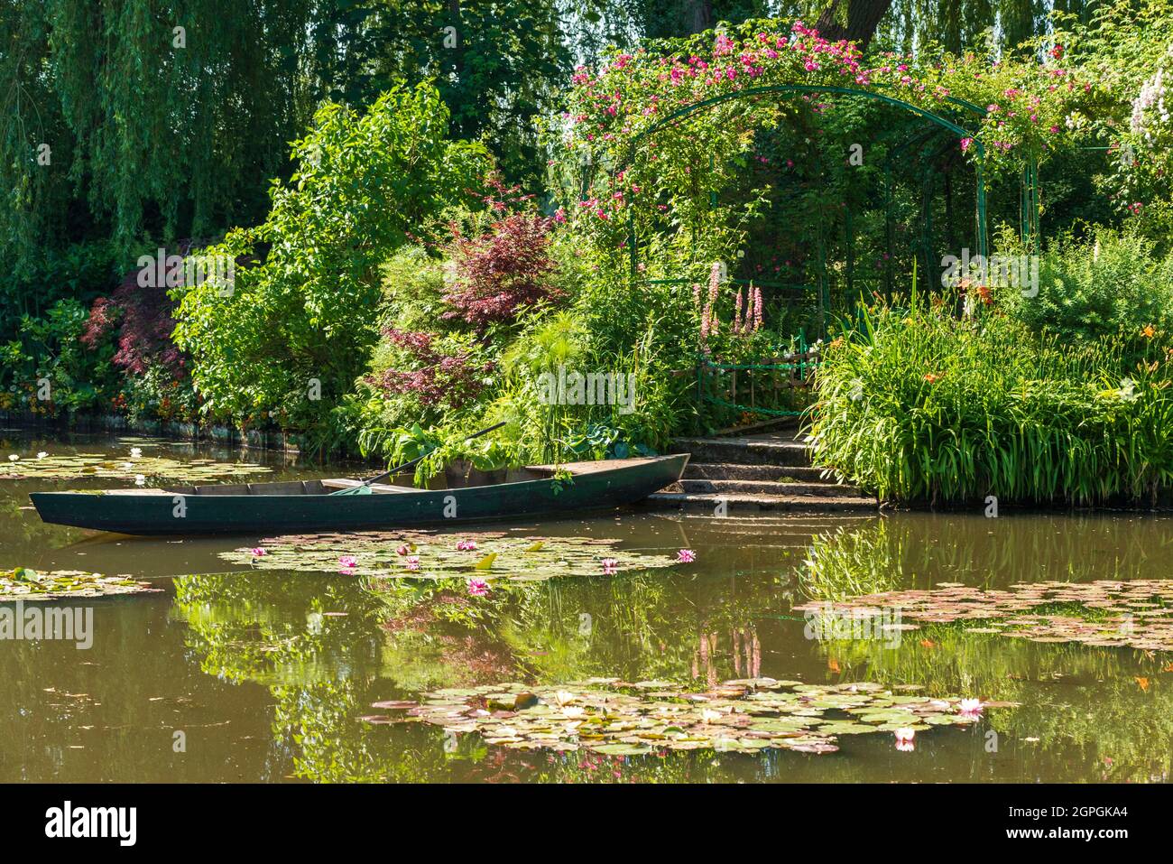 Francia, Eure, Giverny, Fondazione Claude Monet, il giardino d'acqua Foto Stock