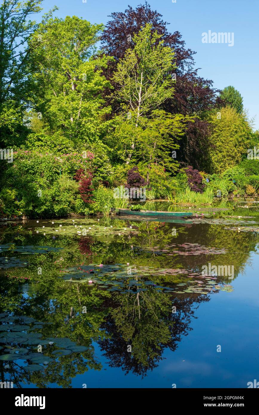 Francia, Eure, Giverny, Fondazione Claude Monet, il giardino d'acqua Foto Stock
