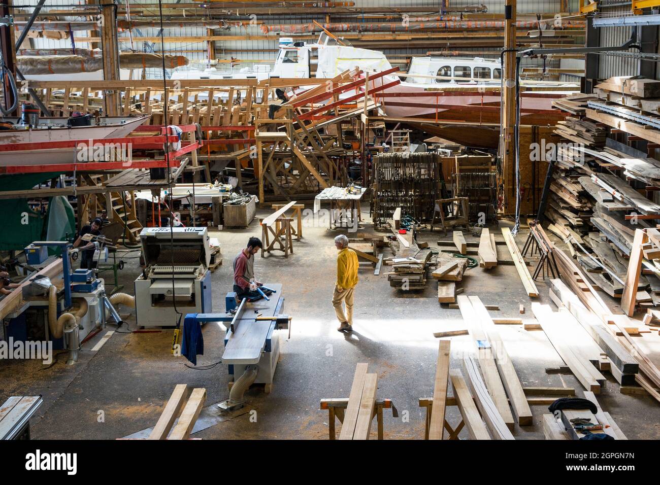 Francia, Finistere, Brest, Guip cantiere, vista generale del cantiere Foto Stock