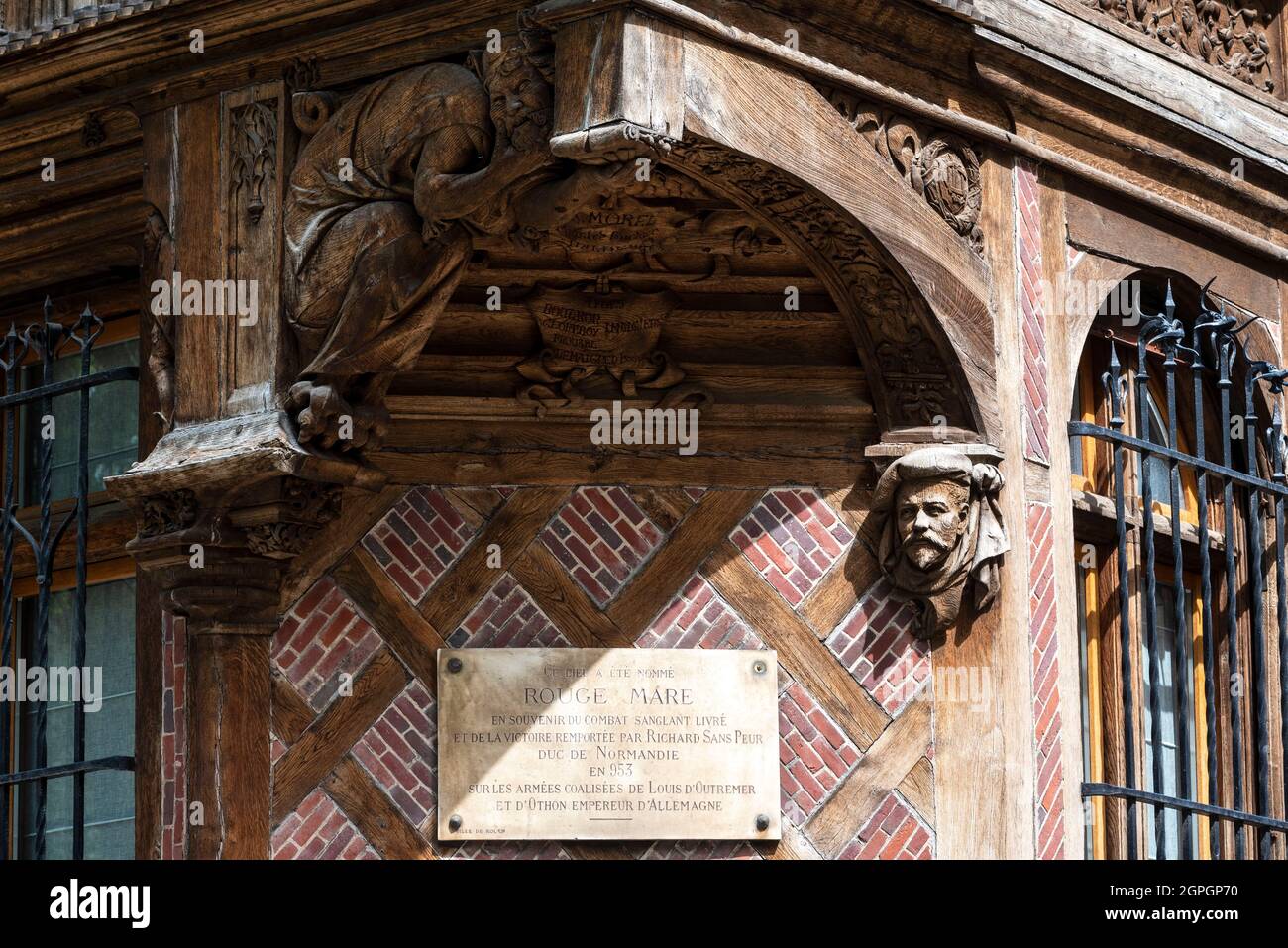 Francia, Seine Maritime, Rouen, Rue du Vert Buisson Foto Stock