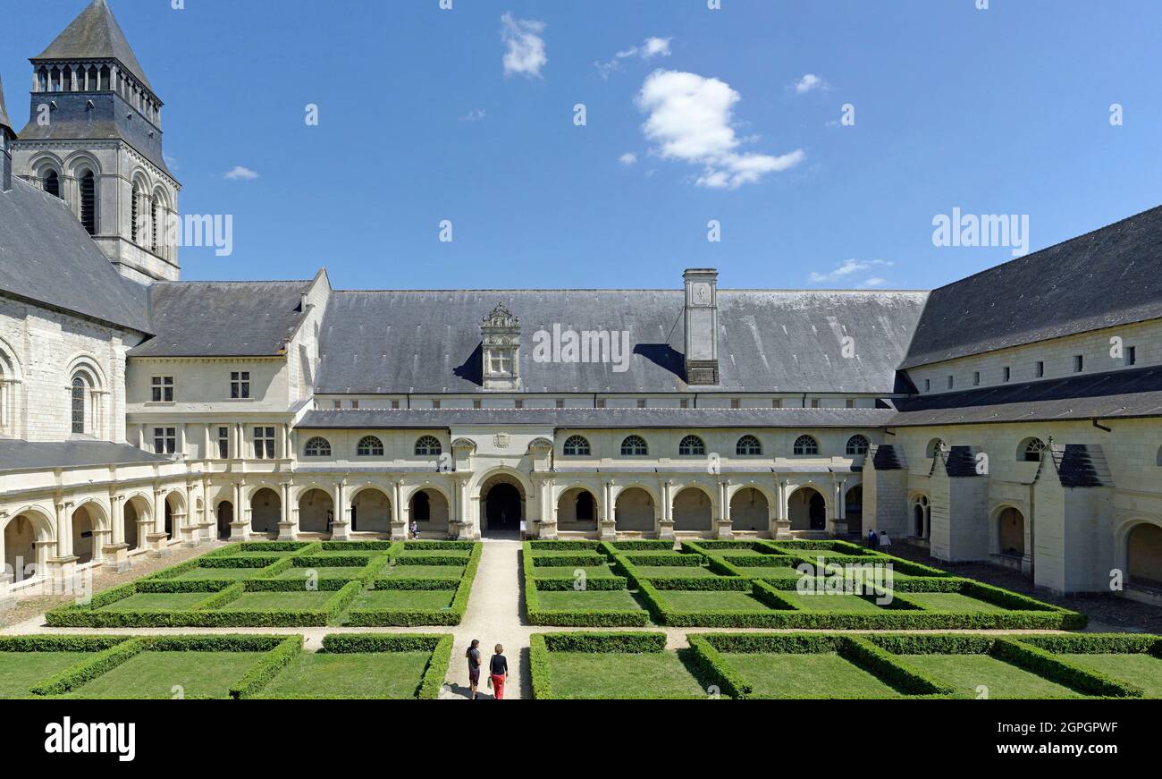 Francia, Maine et Loire, Fontevraud l'Abbaye, l'Abbazia reale Foto Stock