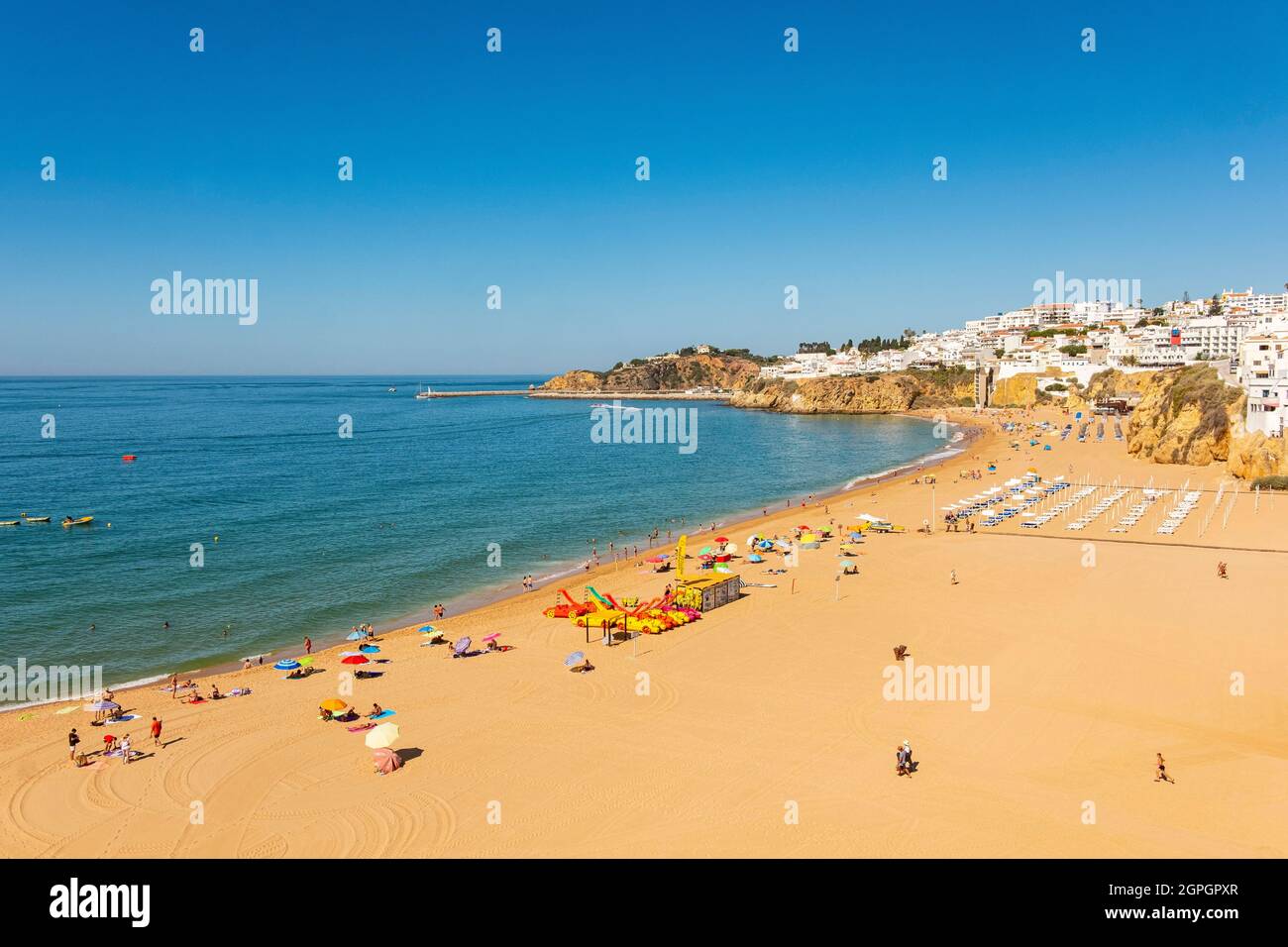 Portogallo, Algarve, Albufeira, la spiaggia Foto Stock