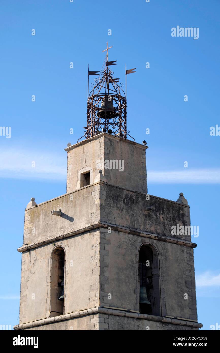 Francia, Var, la Seyne sur Mer, Notre Dame de Bon Voyage chiesa del 17 ° secolo, campanile, campanile Foto Stock