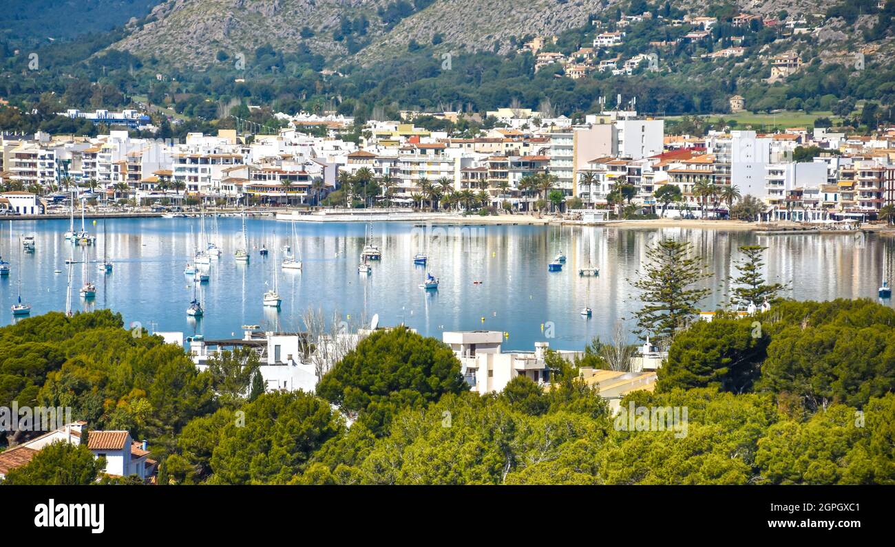 Port de Pollensa, Maiorca Foto Stock