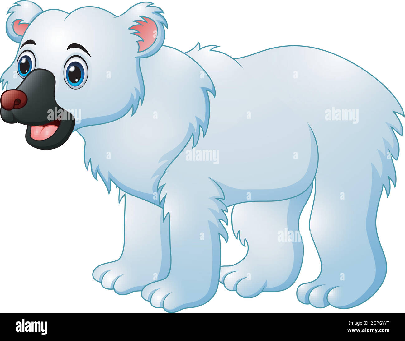 Illustrazione vettoriale dell'orso polare cartoon Illustrazione Vettoriale