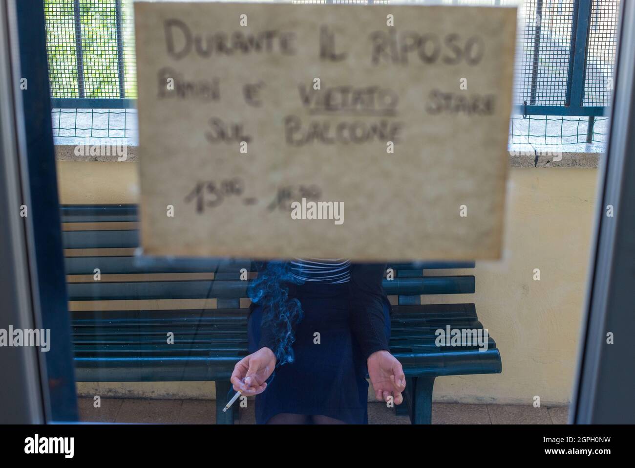 Roma, Italia, 21/04/2016: Dipartimento delle donne, Centro di detenzione di Rebibbia. ©Andrea Sabbadini Foto Stock
