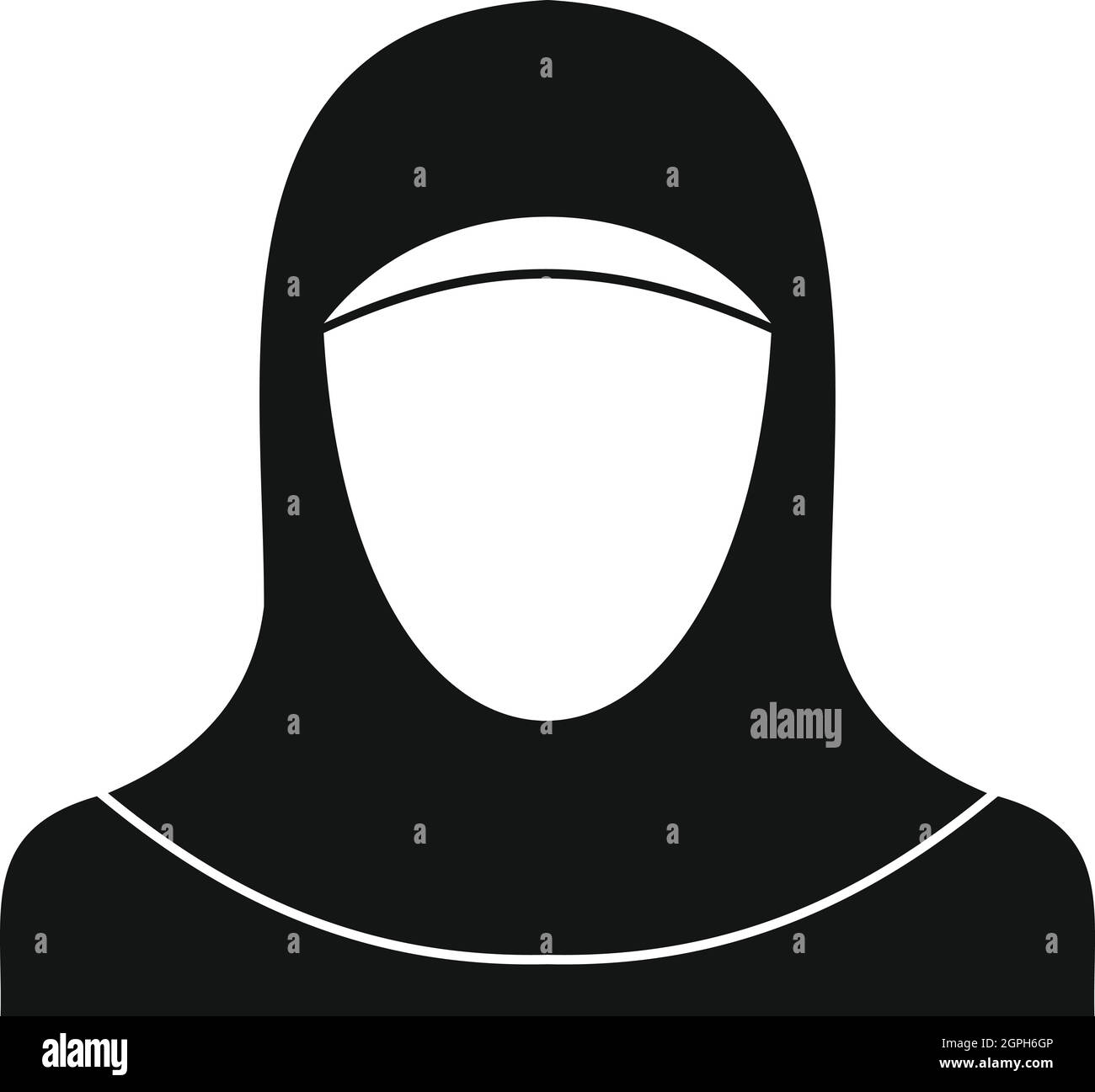 Le donne musulmane di indossare il hijab come icona di stile semplice Illustrazione Vettoriale