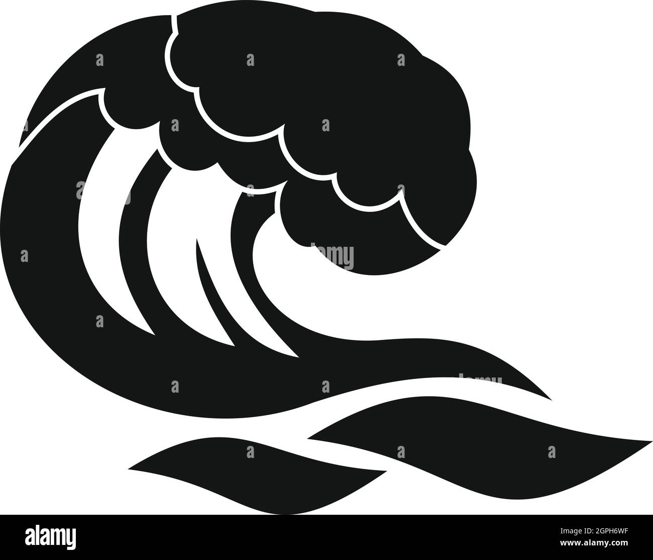 Icona di onda, stile semplice Illustrazione Vettoriale