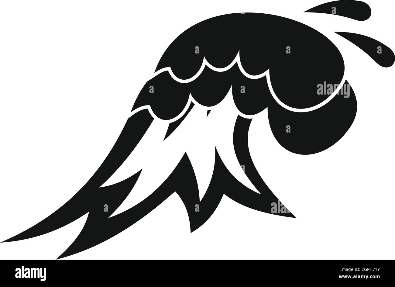 Onda Surf icona, stile semplice Illustrazione Vettoriale