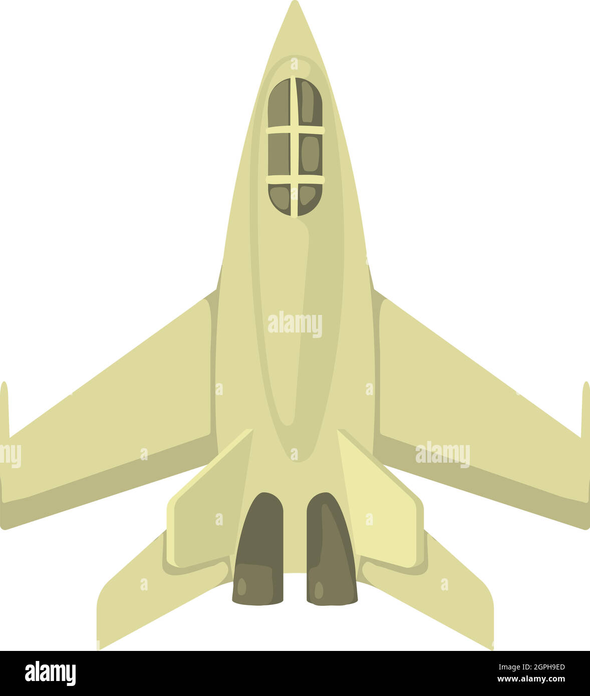 Jet militare icona, stile cartoon Illustrazione Vettoriale