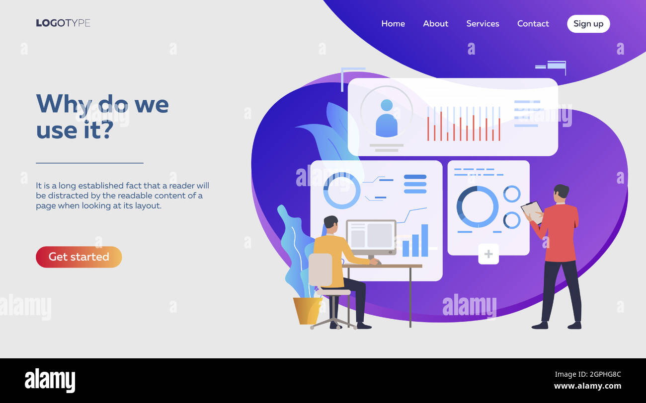 Analisti che studiano rapporti Illustrazione Vettoriale