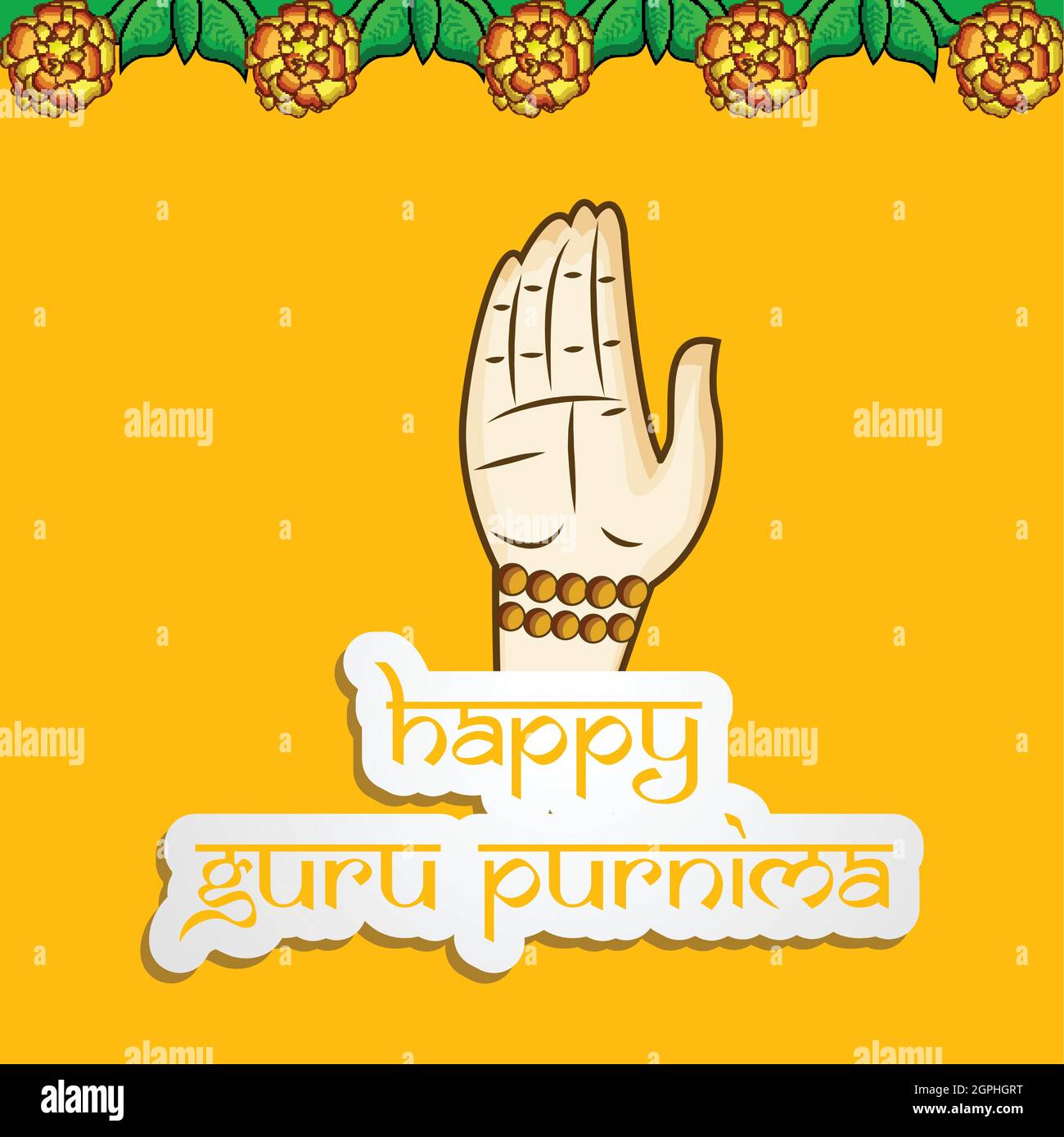 Guru Purnima Hindu Festival sfondo Illustrazione Vettoriale