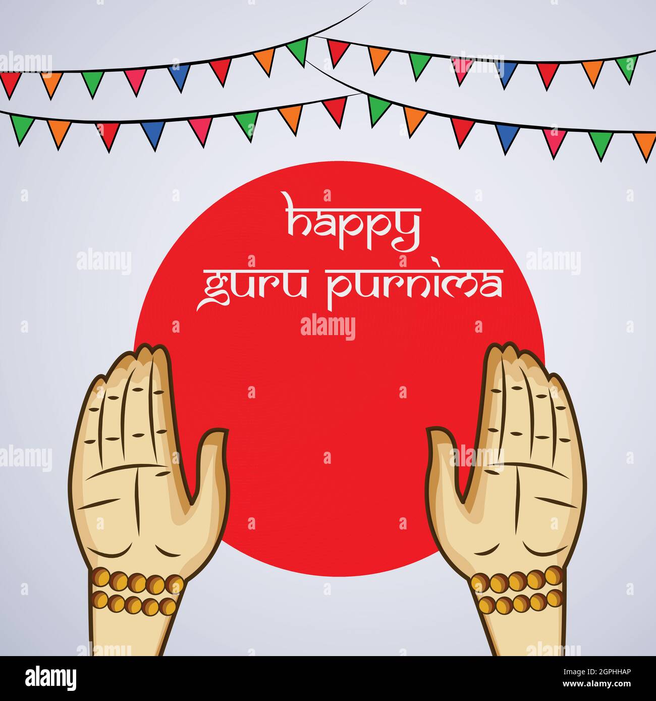 Guru Purnima Hindu Festival sfondo Illustrazione Vettoriale