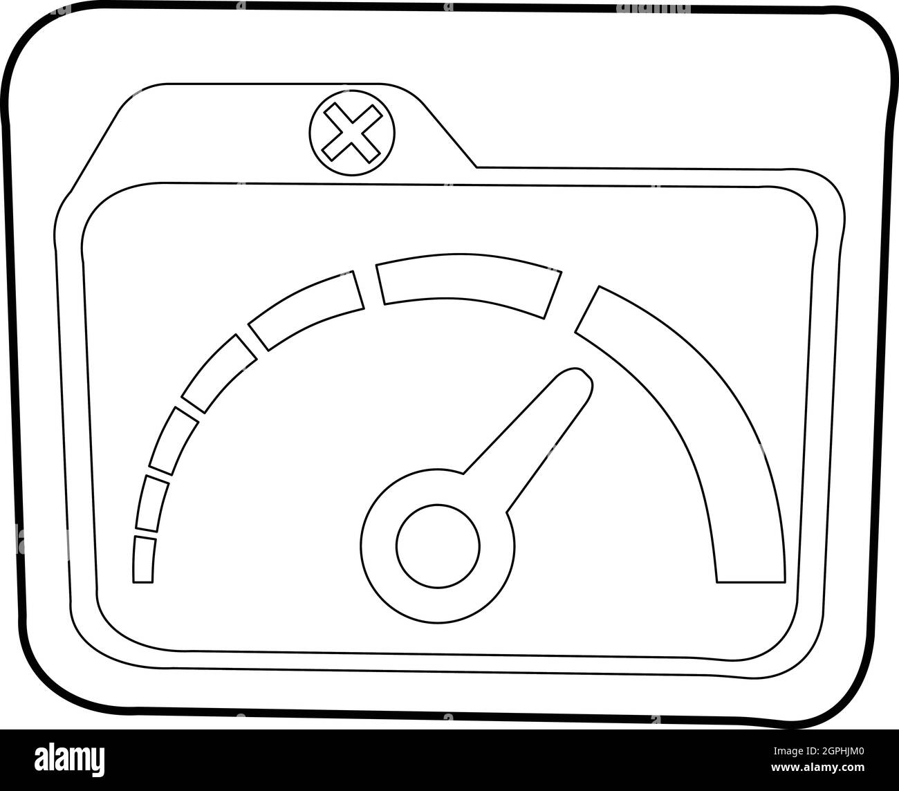 Icona Indicatore, stile contorno Illustrazione Vettoriale