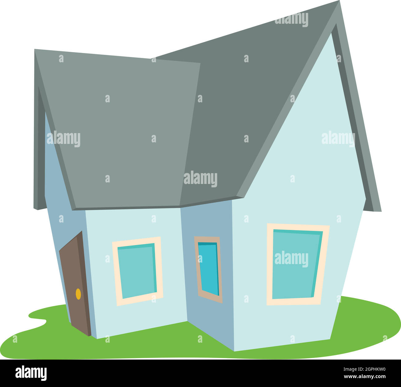 Icona di cottage, stile cartoon Illustrazione Vettoriale